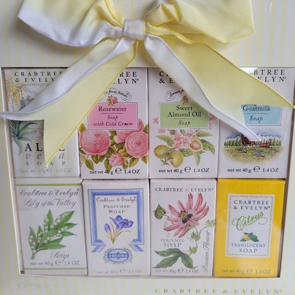 Crabtree and Evelyn Soap Sampler -Set of 8 soaps (1.4oz each ) - Picture 1 of 4